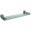 22-inch Tempered Glass Shelf with Gallery Rail Antique Pewter X850401