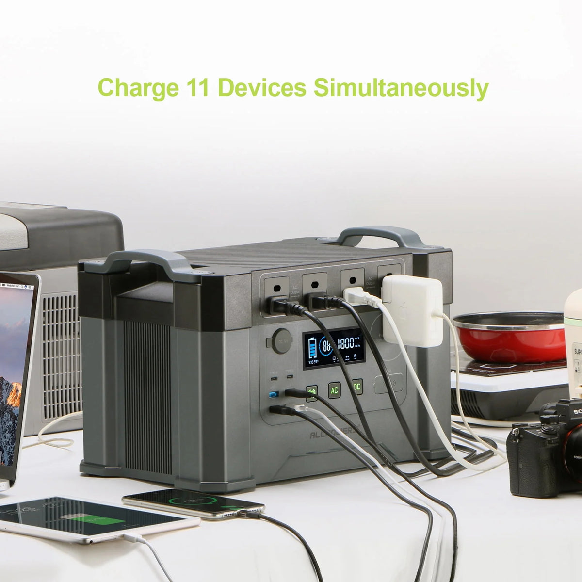 2000W 1500Wh Portable Power Station with 4 AC Outlets E3915