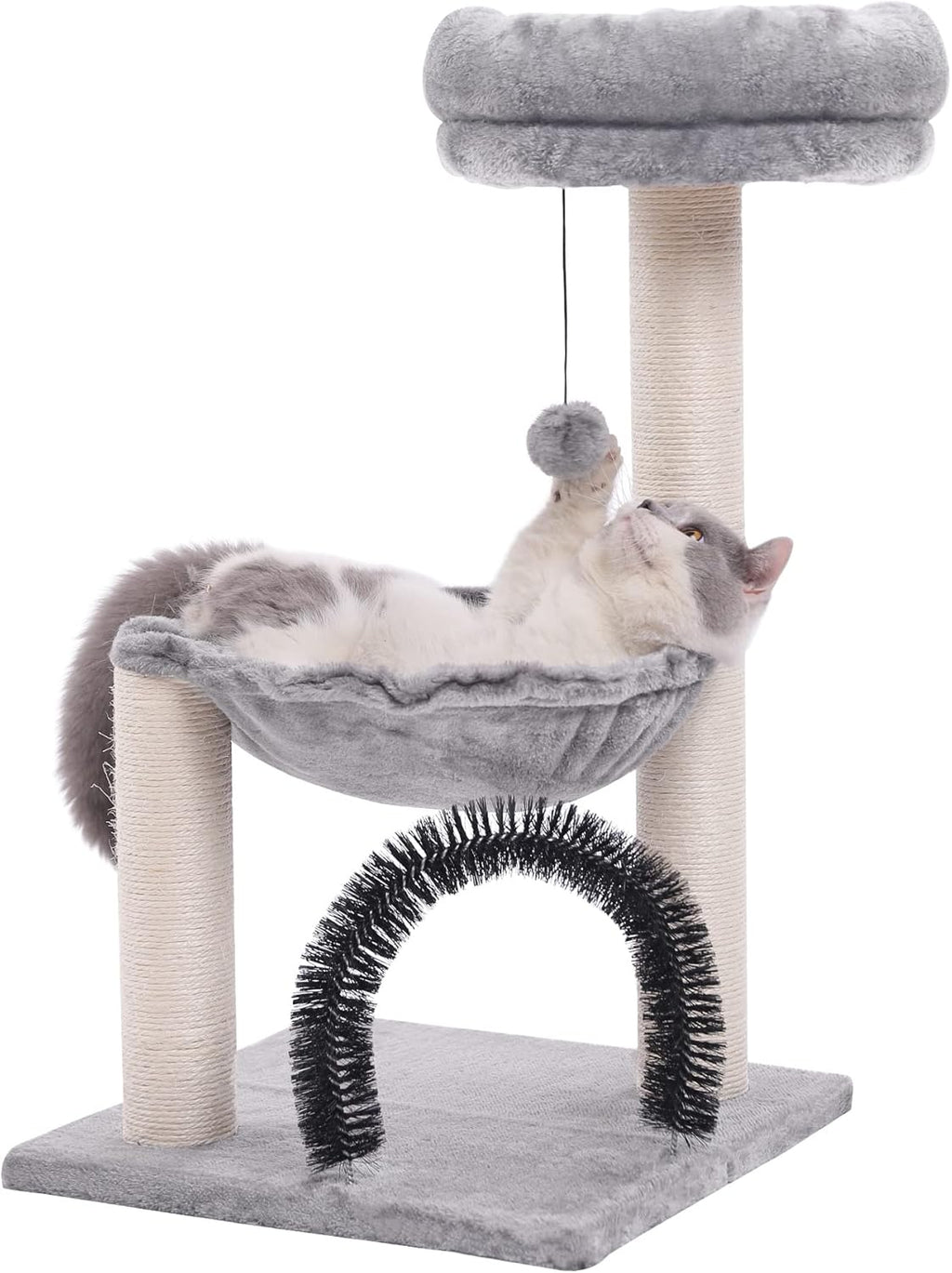 Multi-Level Cat Tree with Scratching Posts Plush Basket & Perch, Pack of 2 P595220