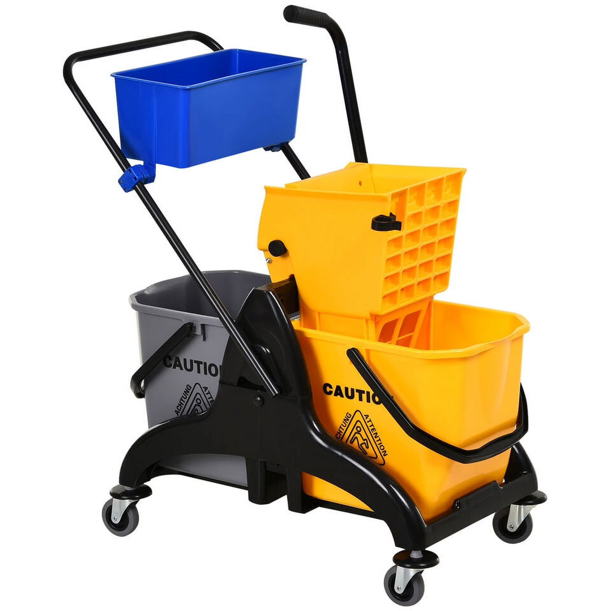 Wringer Bucket Cart with Side Press Wringer and Mop Holder Q996797