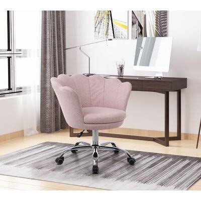 Pink Linen Task Chair Z6515