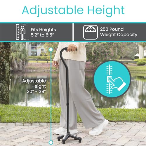 Adjustable Quad Cane with 4 Pronged Base Y186986