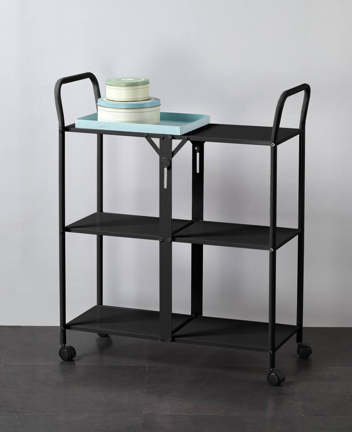 Black Rolling Storage Cart J941
