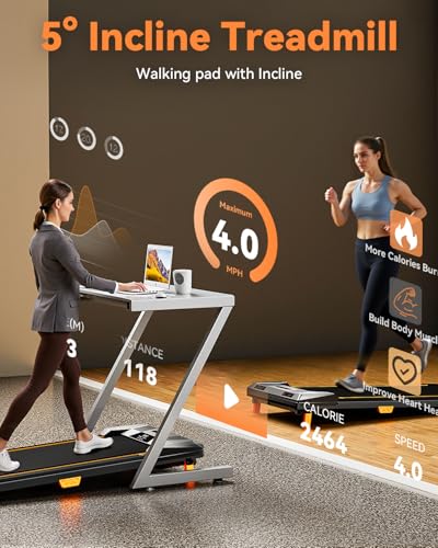 Compact Under Desk Treadmill with Remote Control P6425