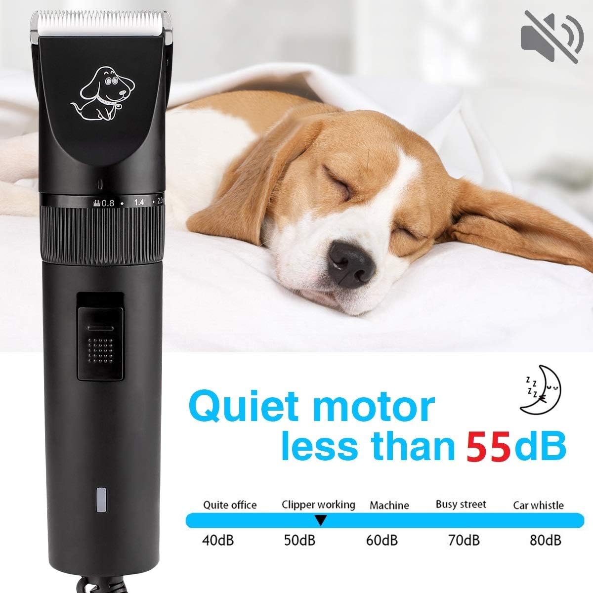 12V Quiet Dog Hair Clipper, Pack of 2 Y80350