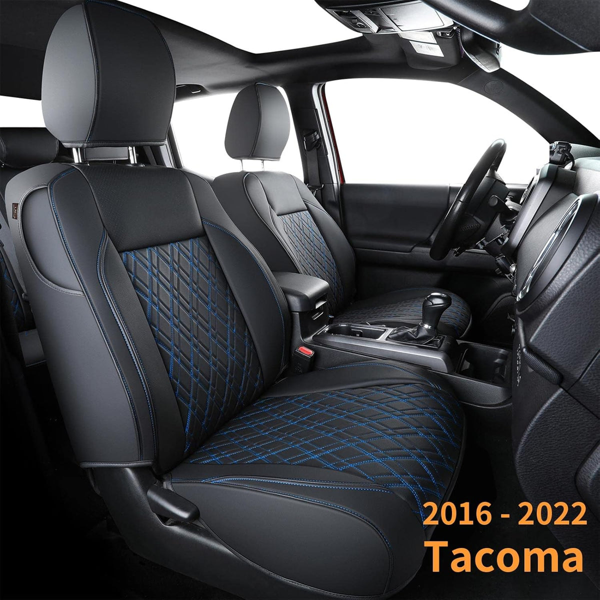 Black Water Proof Faux Leather Rear Seat Covers K40813