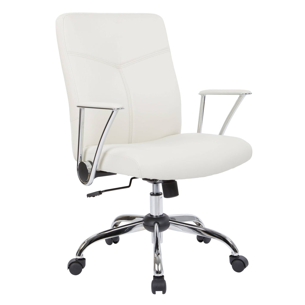 Charcoal Faux Leather Chair with Chrome Base X5778