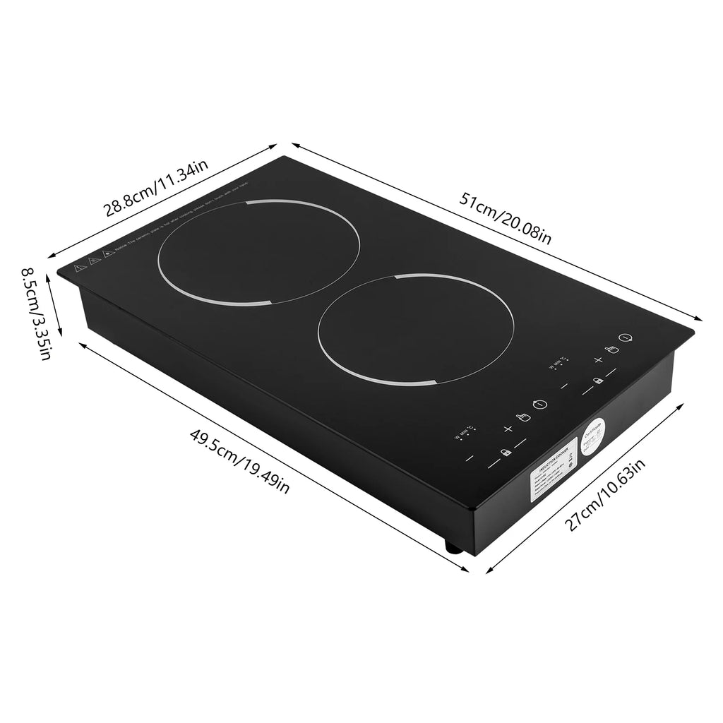 Double Induction Cooktop with 2 Burner Independent Control N47142