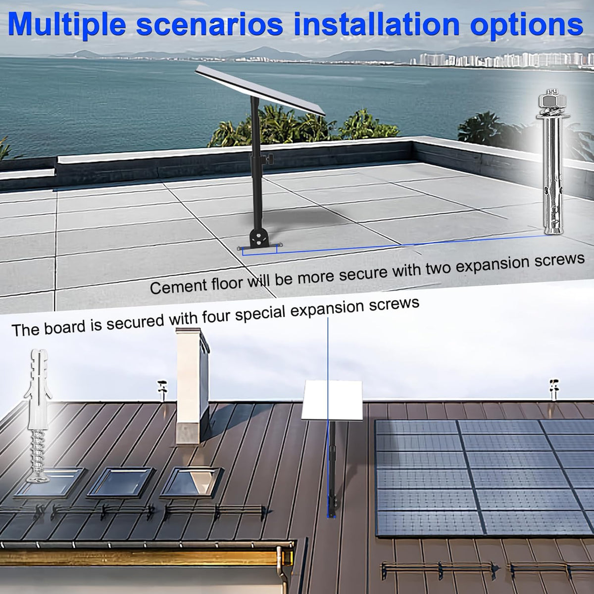 Heavy Duty Adjustable Starlink Roof Mount with Pipe Adapter I247150