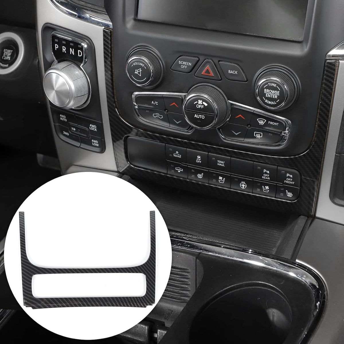 Chrome ABS Center Console Panel Trim Cover Pack of 2 E60349