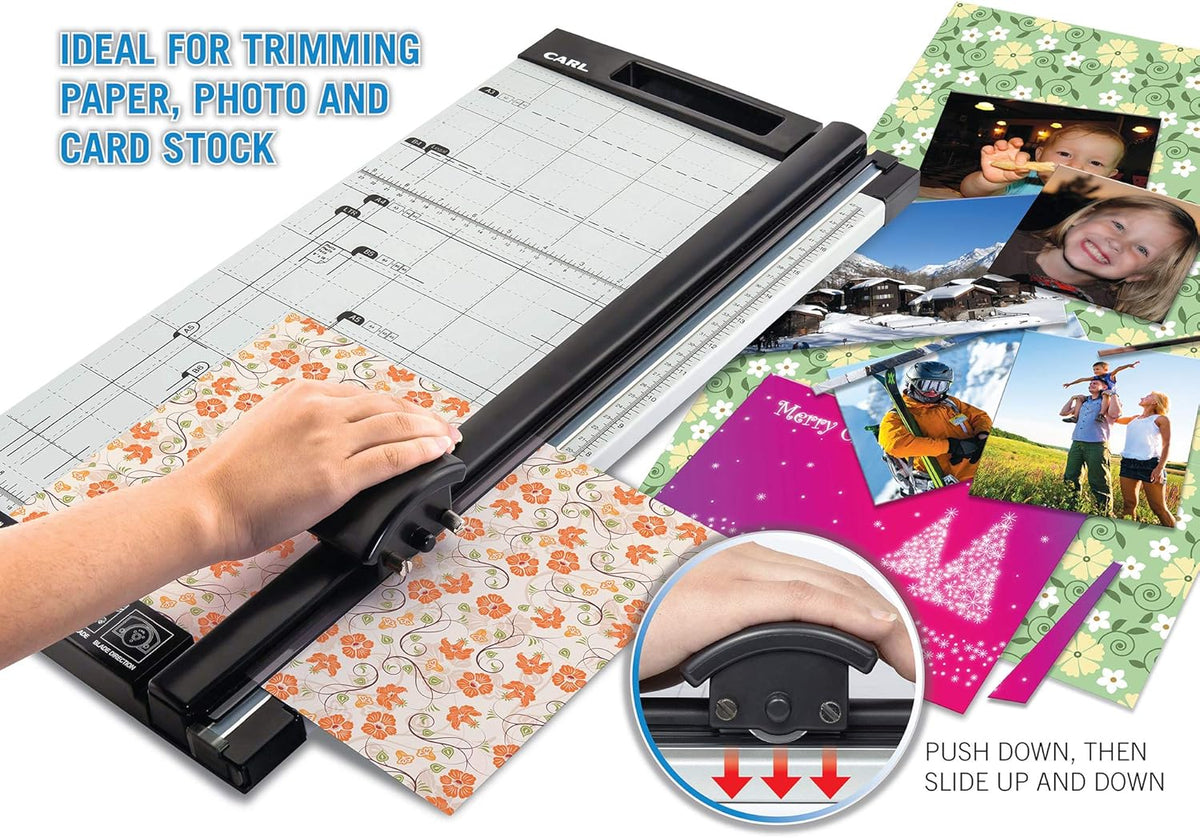 18 inch Rotary Paper Trimmer, Metal Base, 15 Sheet Cutting Capacity, Pack of 2 F28543