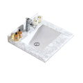 White Carrara Countertop 24 inch Single Hole with Rectangle Sink O8537