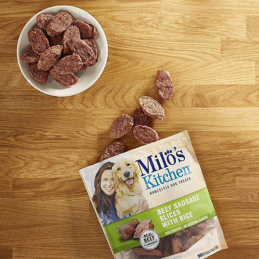 Beef and Rice Sausage Slices Dog Treats, 18 oz. I932123