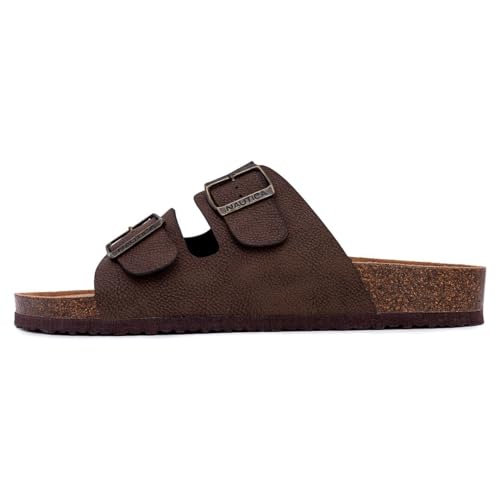 Men's Sandals with Adjustable Buckle Straps and Cork Footbed L835