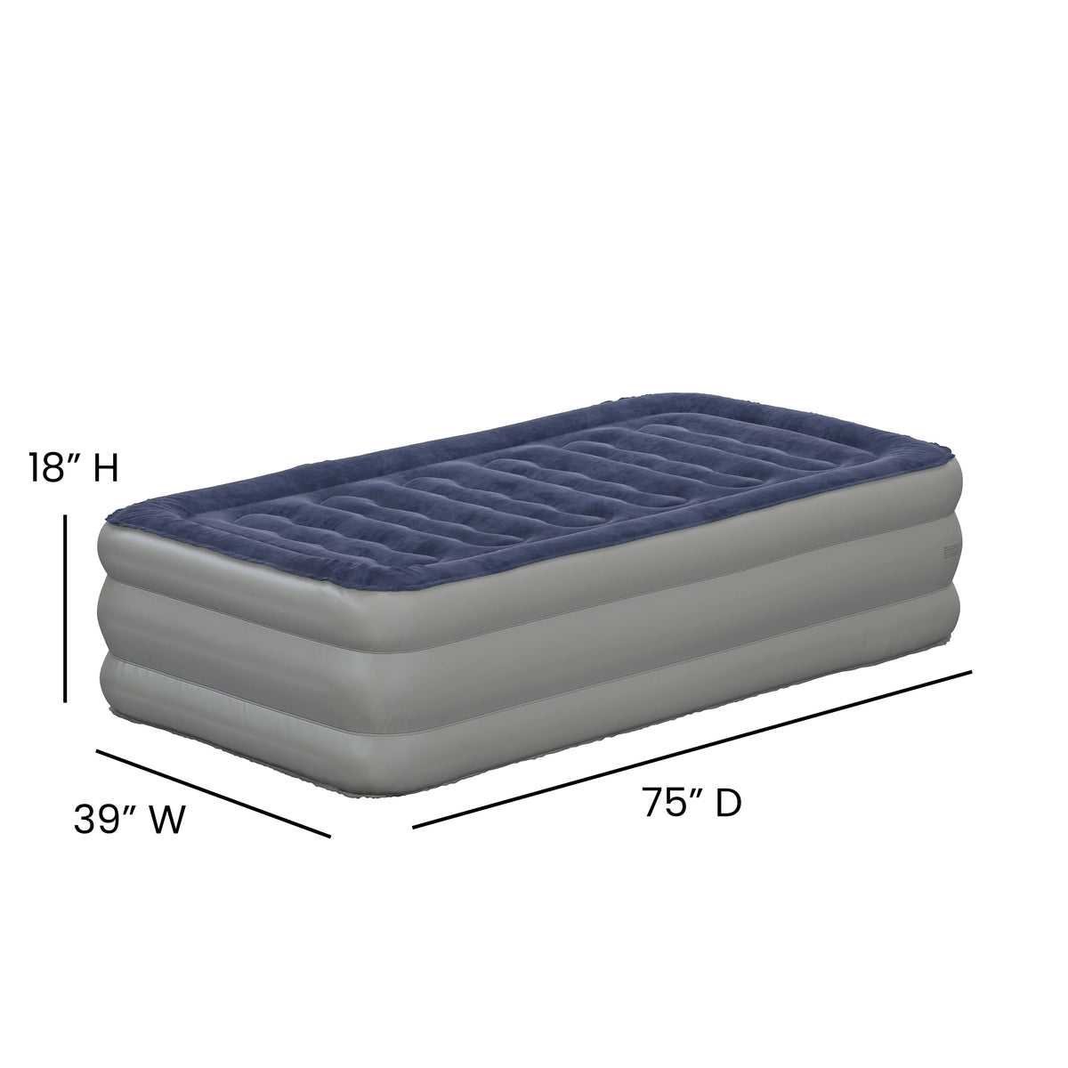 18 inch Air Mattress with Internal Electric Pump and Carrying Case - Twin O86937