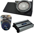 Compatible with 2014 - UP GMC Sierra Double Cab Kicker Bundle CompR CWR10 Single 10 Sub Box Harmony HA-A800.1 Y884