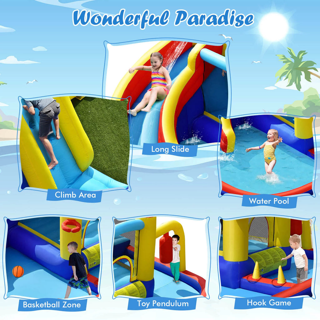 7-in-1 Kids Inflatable Water Slide Park B227