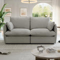 Dark Gray Waterproof Down Filled 5 Seater Modular Sectional Sofa C235509
