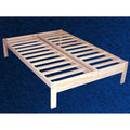Unfinished Wood Platform Bed Frame with Wooden Slats D2578
