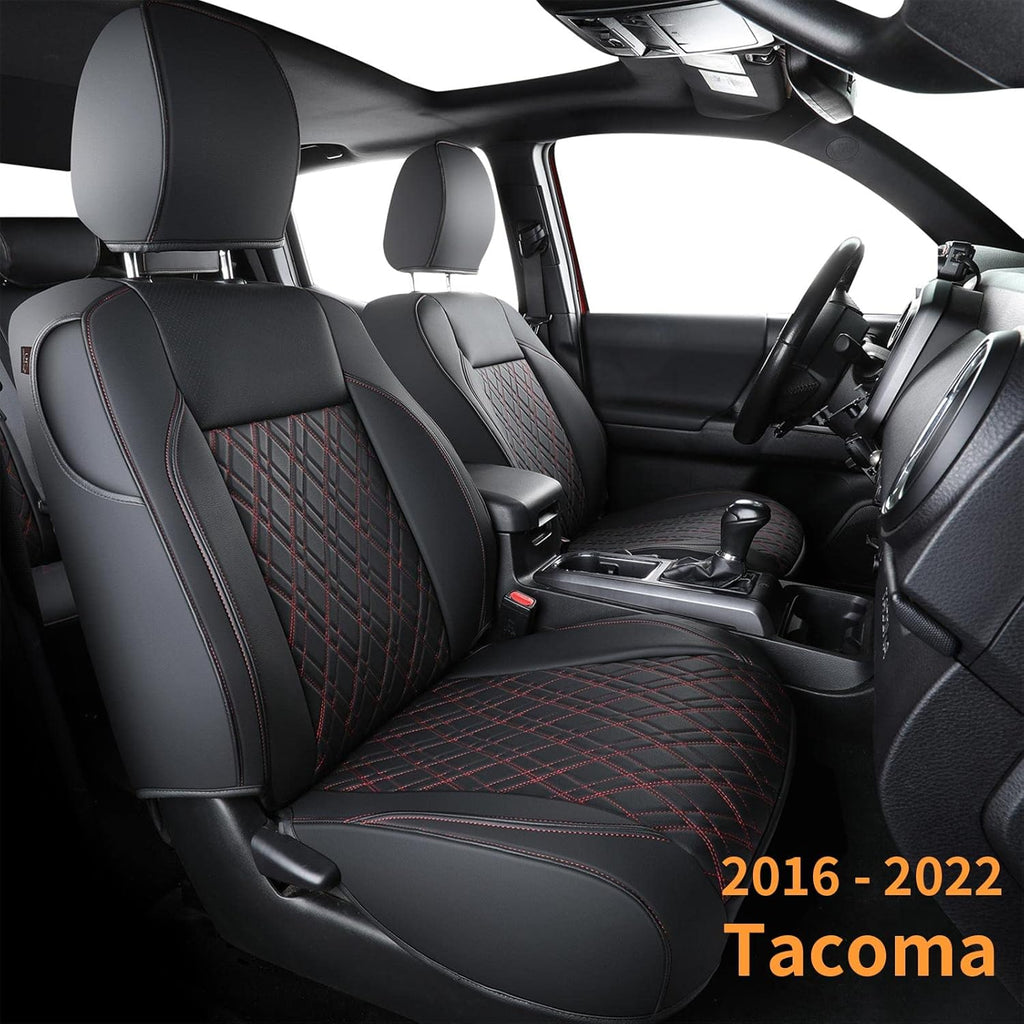 Black Water Proof Faux Leather Rear Seat Covers K40813