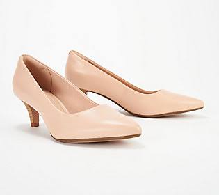 Leather Pumps, Size 7 Medium, Nude E4193