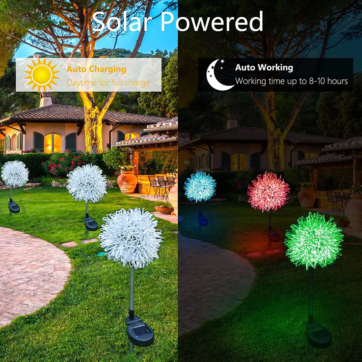 4 Pack Waterproof Solar LED Garden Lights W4887