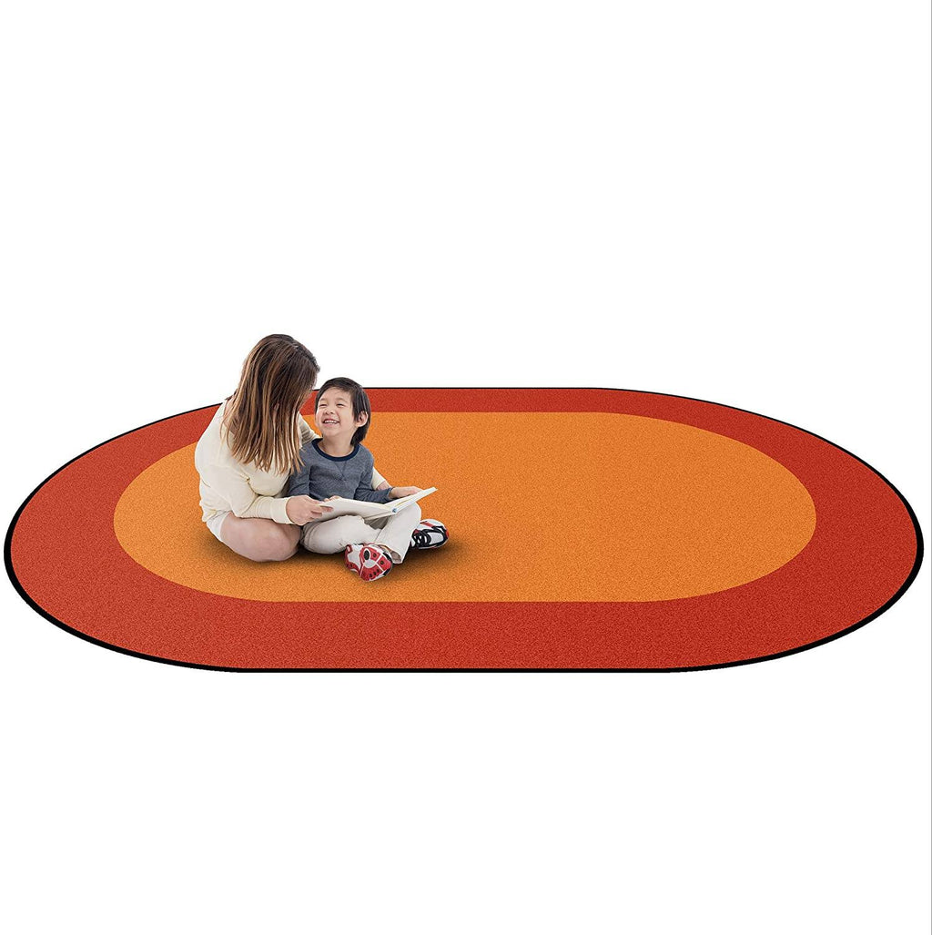 Oval Teal Carpet P90148