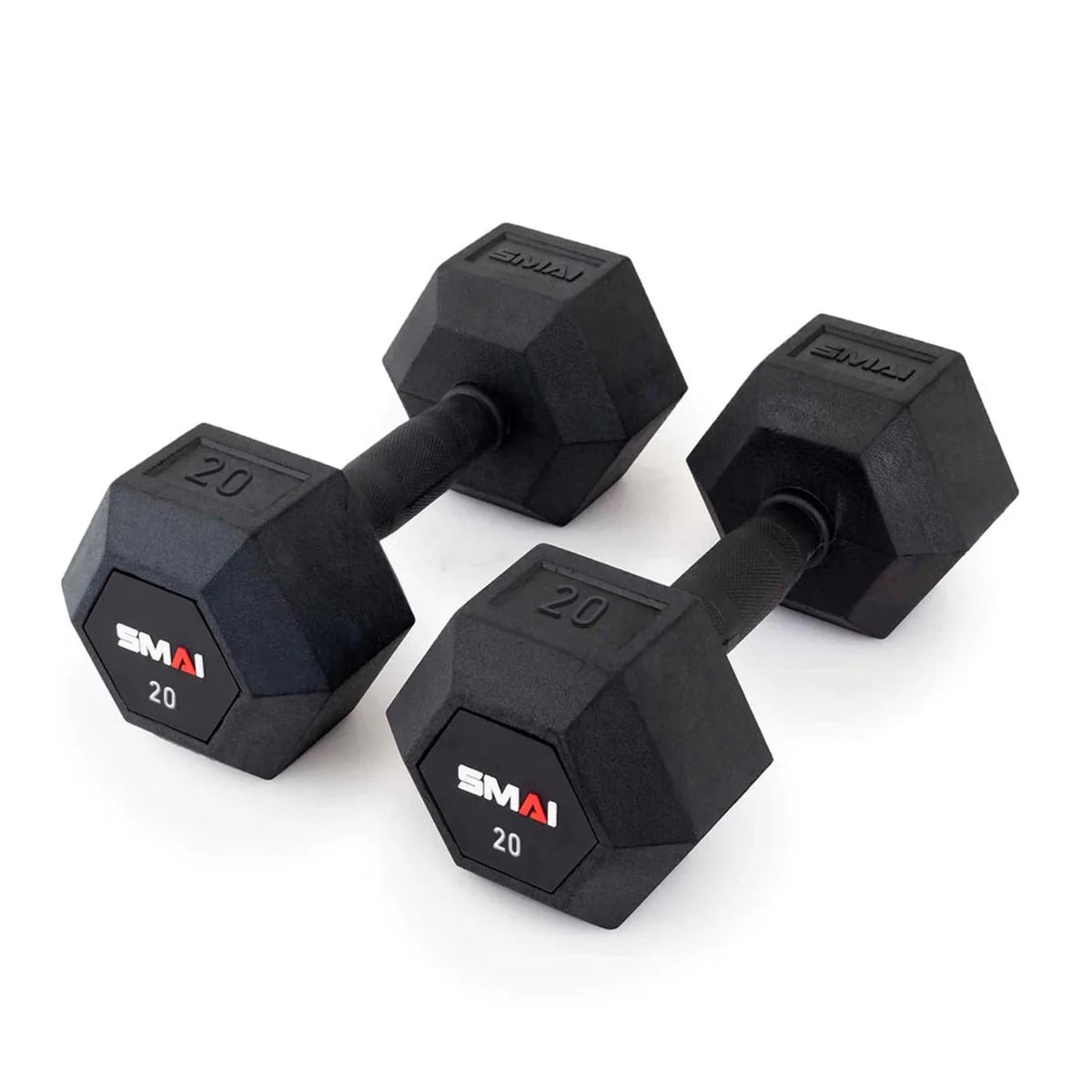Rubber Hex Dumbbells (Pair) C10157