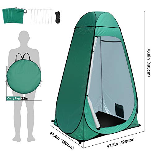 Pop-Up Privacy Tent Camping Portable Toilet Tent Outdoor Bathroom Changing Dressing Room Instant Privacy Shelters Extra-Tall UPF 50+ V8068