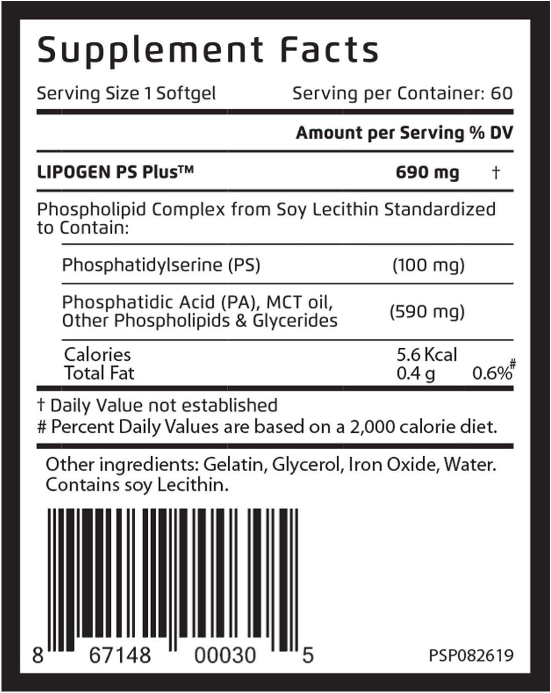 60 Softgels Memory Supplement Pack of 2 B56558