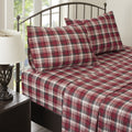 Cotton Sheet Set Cal King Red Plaid O56937