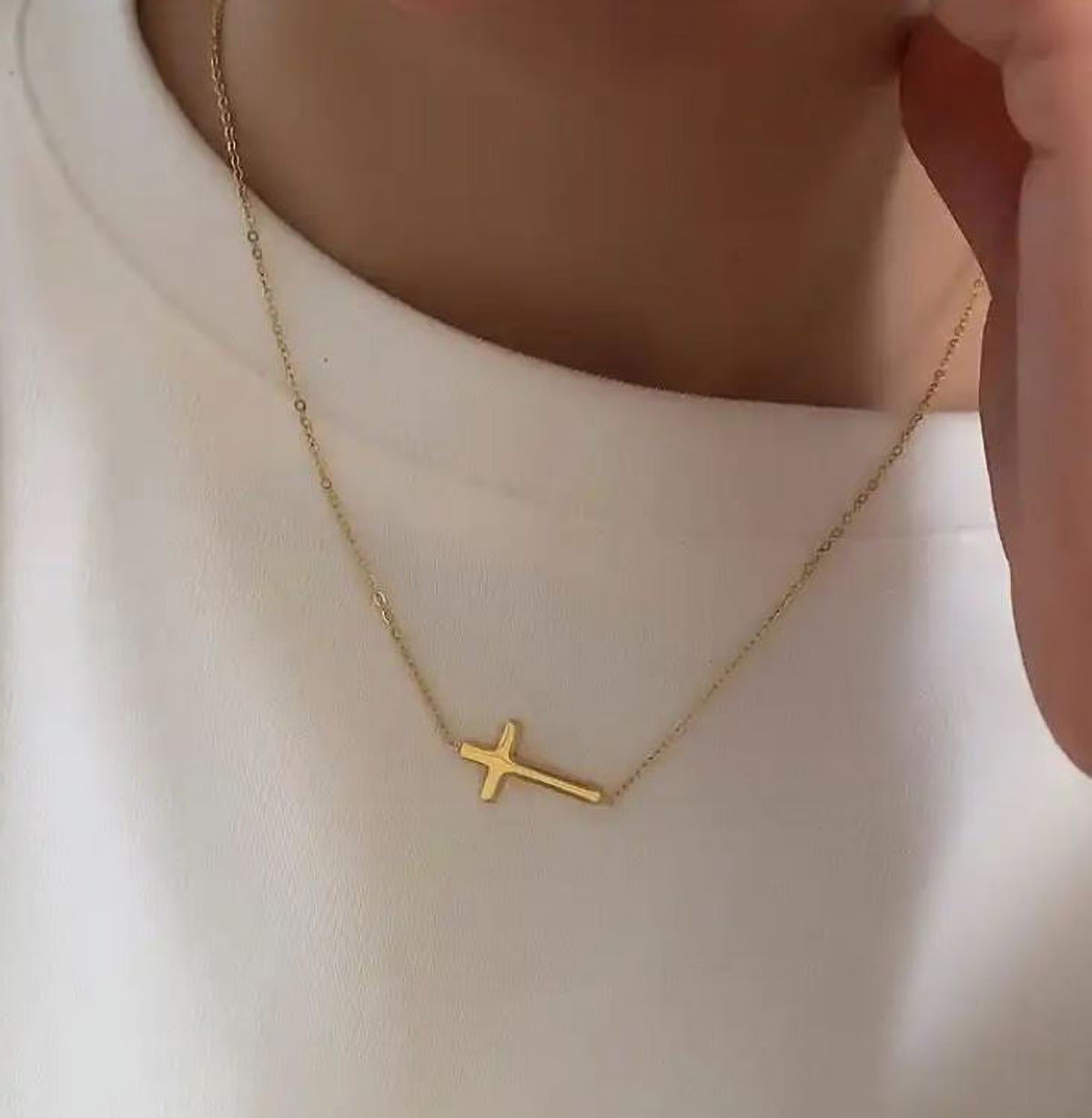 18K Gold Plated Stainless Steel Necklace Pendant Necklace F840073