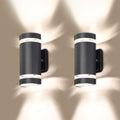 4 Pack Semi Cylinder Up and Down Lights Outdoor Wall Light Aluminum Waterproof 3000k 5W Y73957