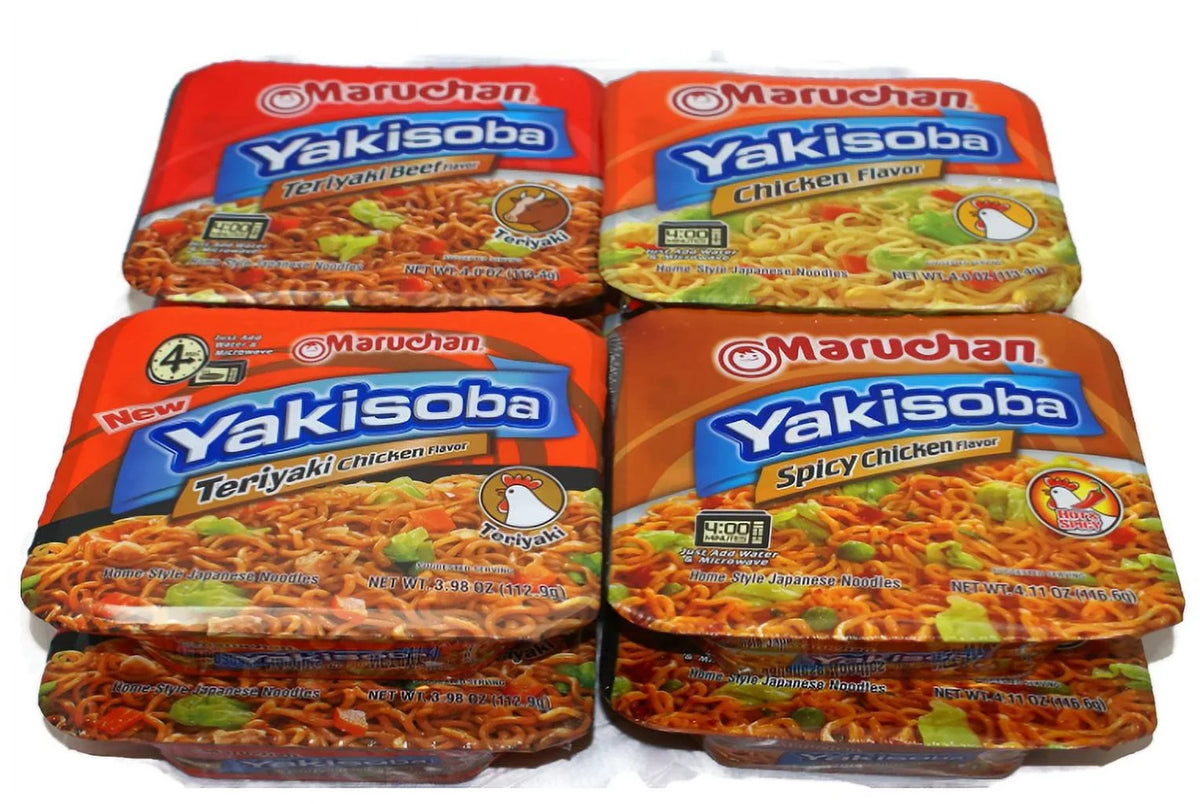 Variety Pack Maruchan Yakisoba Japanese Noodles 4 oz J6843