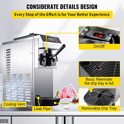 3.4 Gal/H Single Flavor Soft Serve Ice Cream Machine F388945