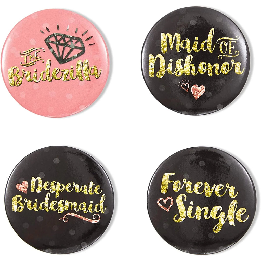16 Designs Bachelorette Party Buttons (2.25 in, 16-Pk) A990502