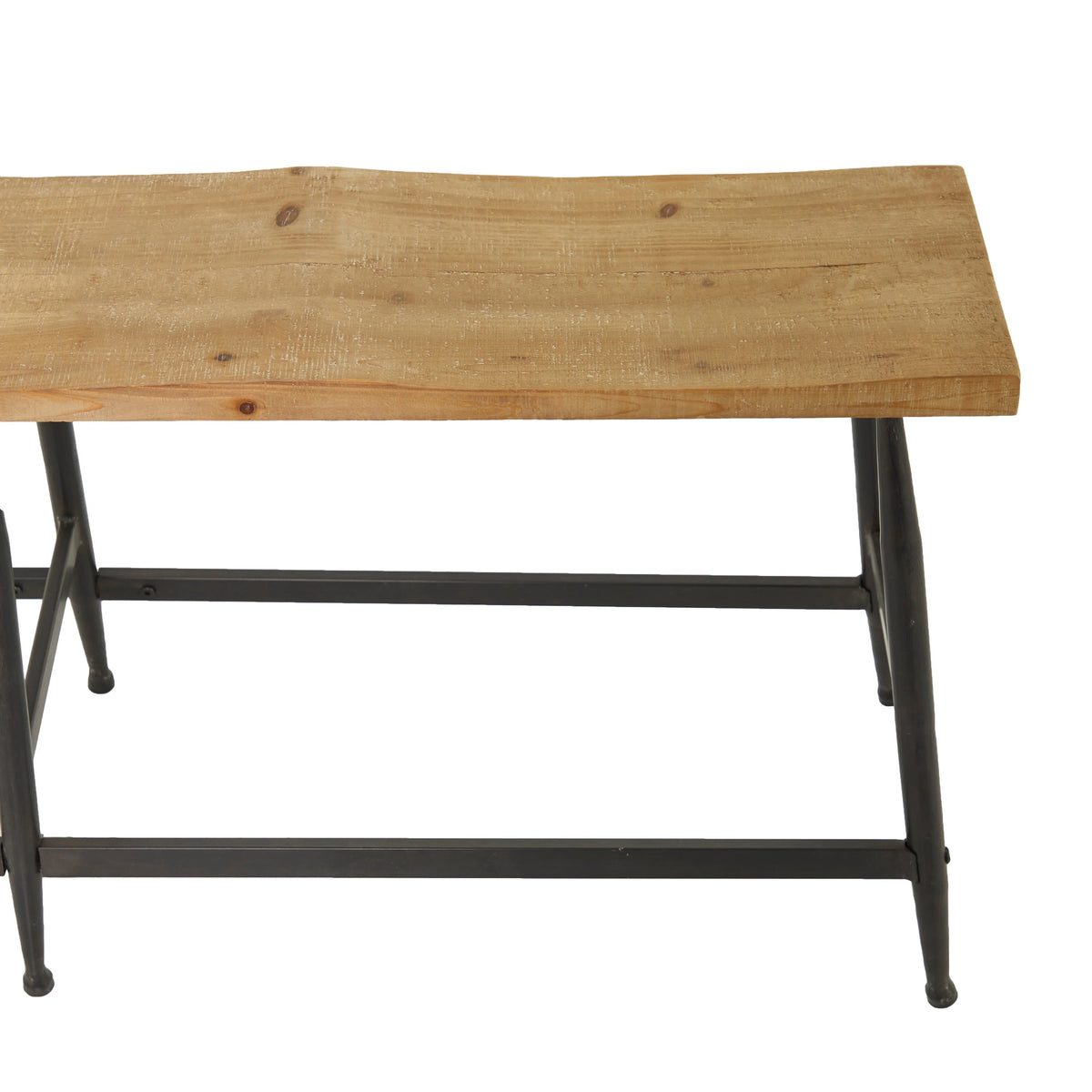 Brown Metal Slim Bench N90631