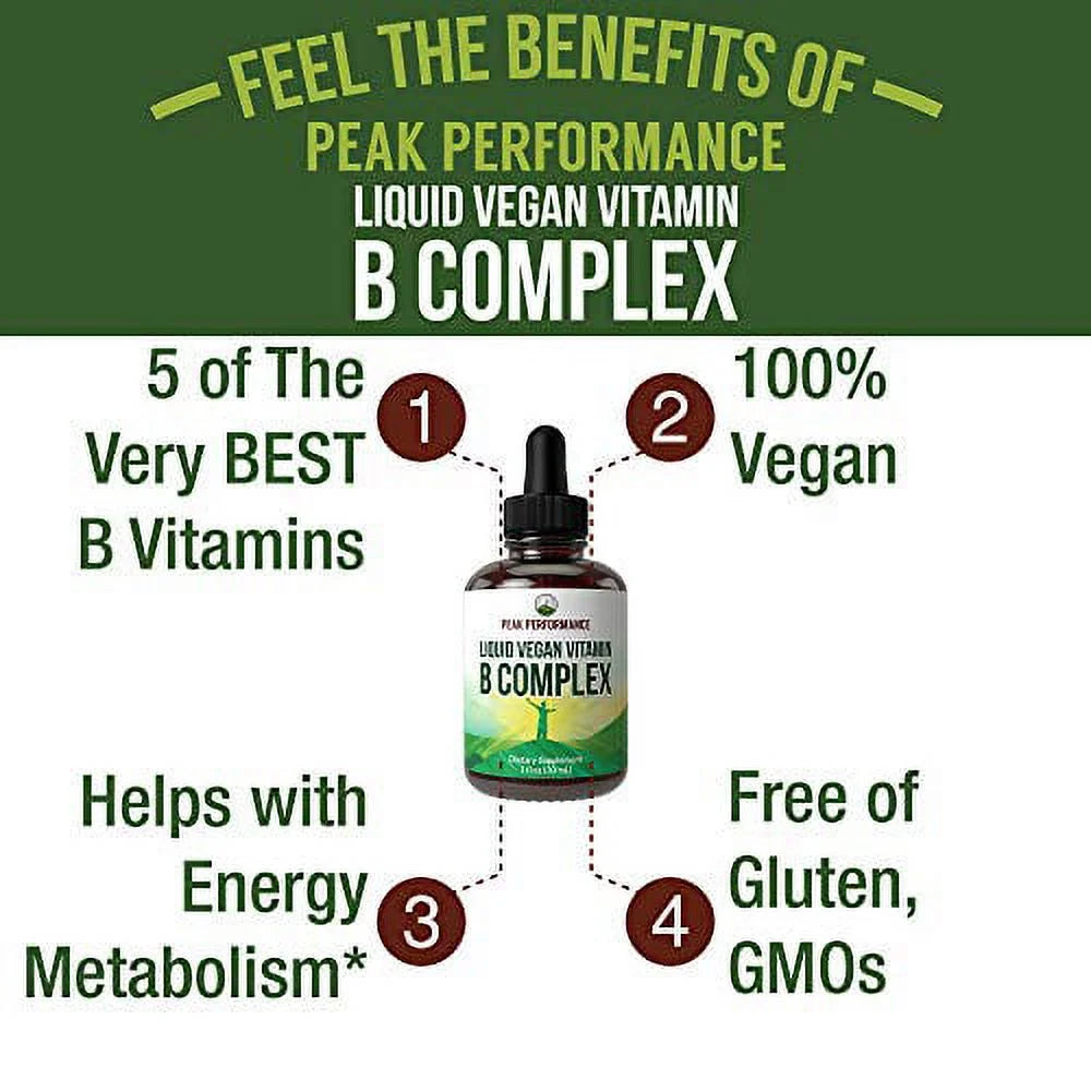 Vegan B Complex Liquid Drops Supplement I935