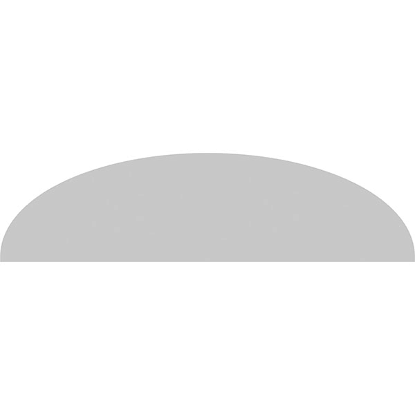 76x22W x 20x22H x 2x22P Elliptical Sunburst PVC Pediment X9402
