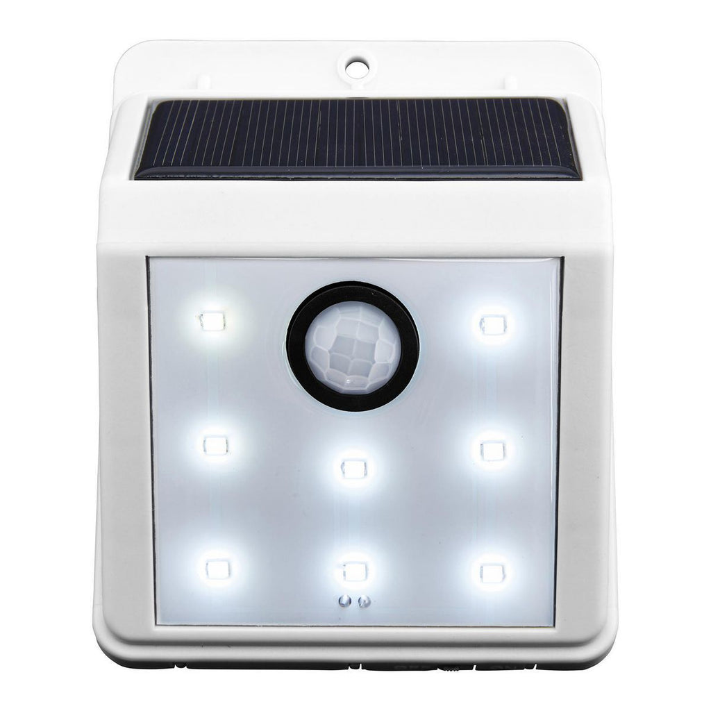 White Solar Wall-Mount Security Light E704