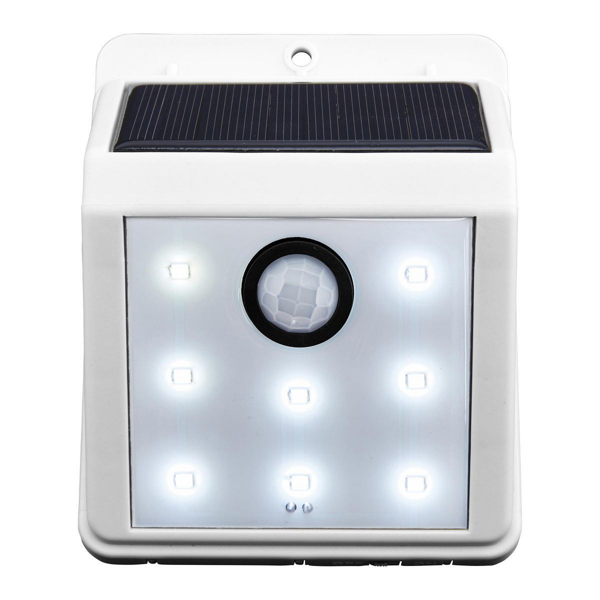 White Solar Wall-Mount Security Light E704