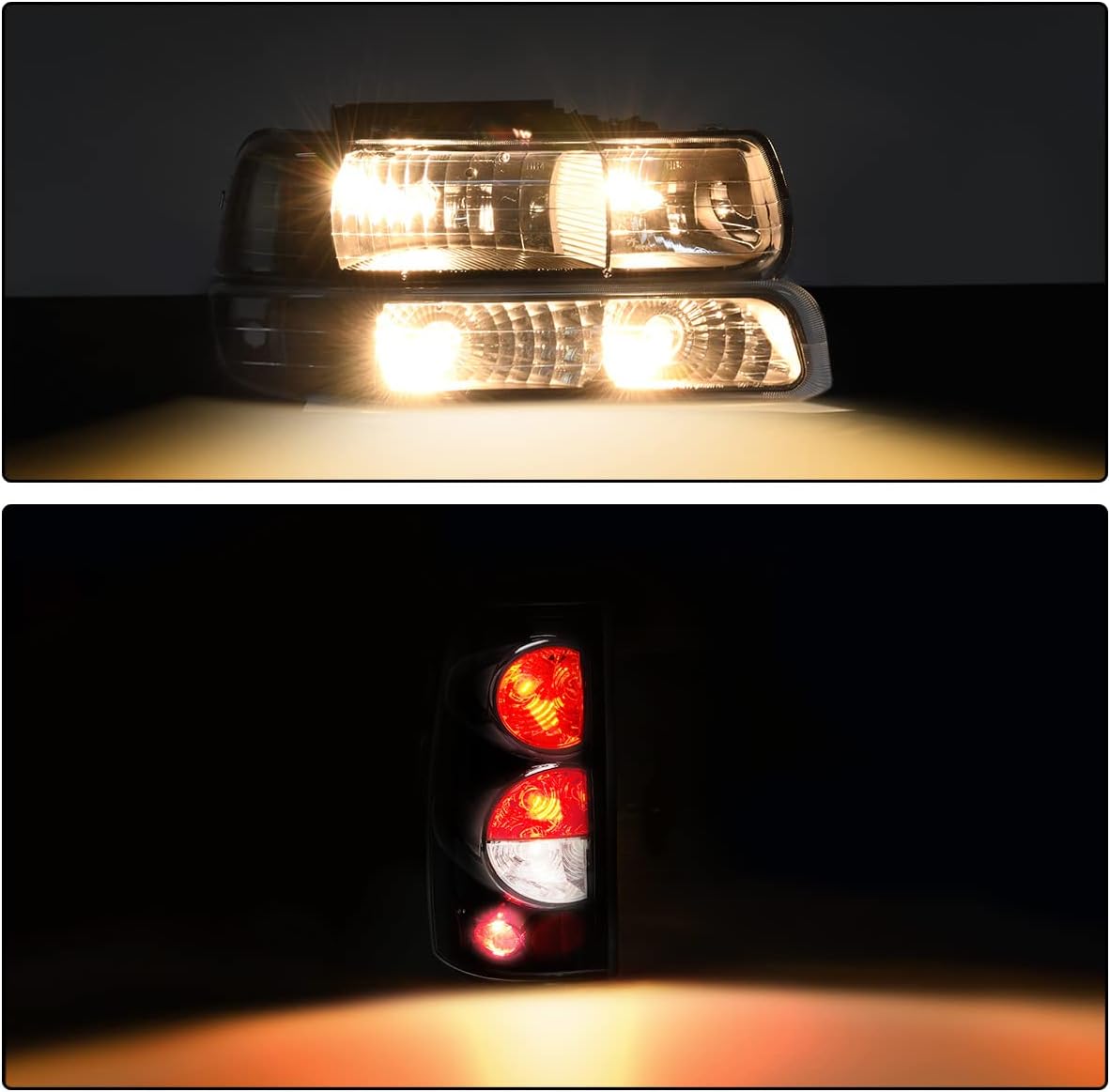 Headlight Assembly and Taillights for Chevy Silverado 1500 2500 R692244