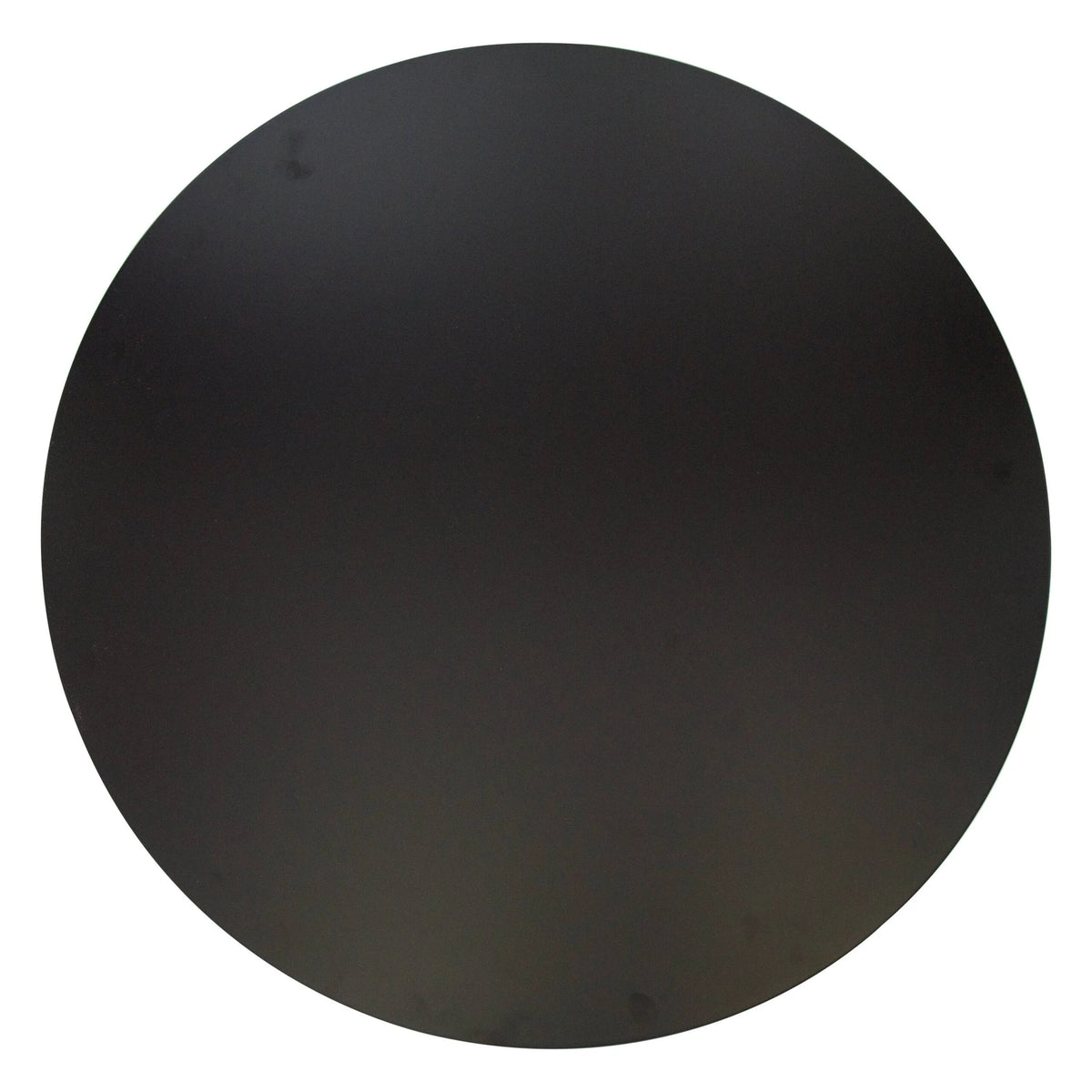 Black Round Dining Table with Wood Top and Iron Pedestal Base O402