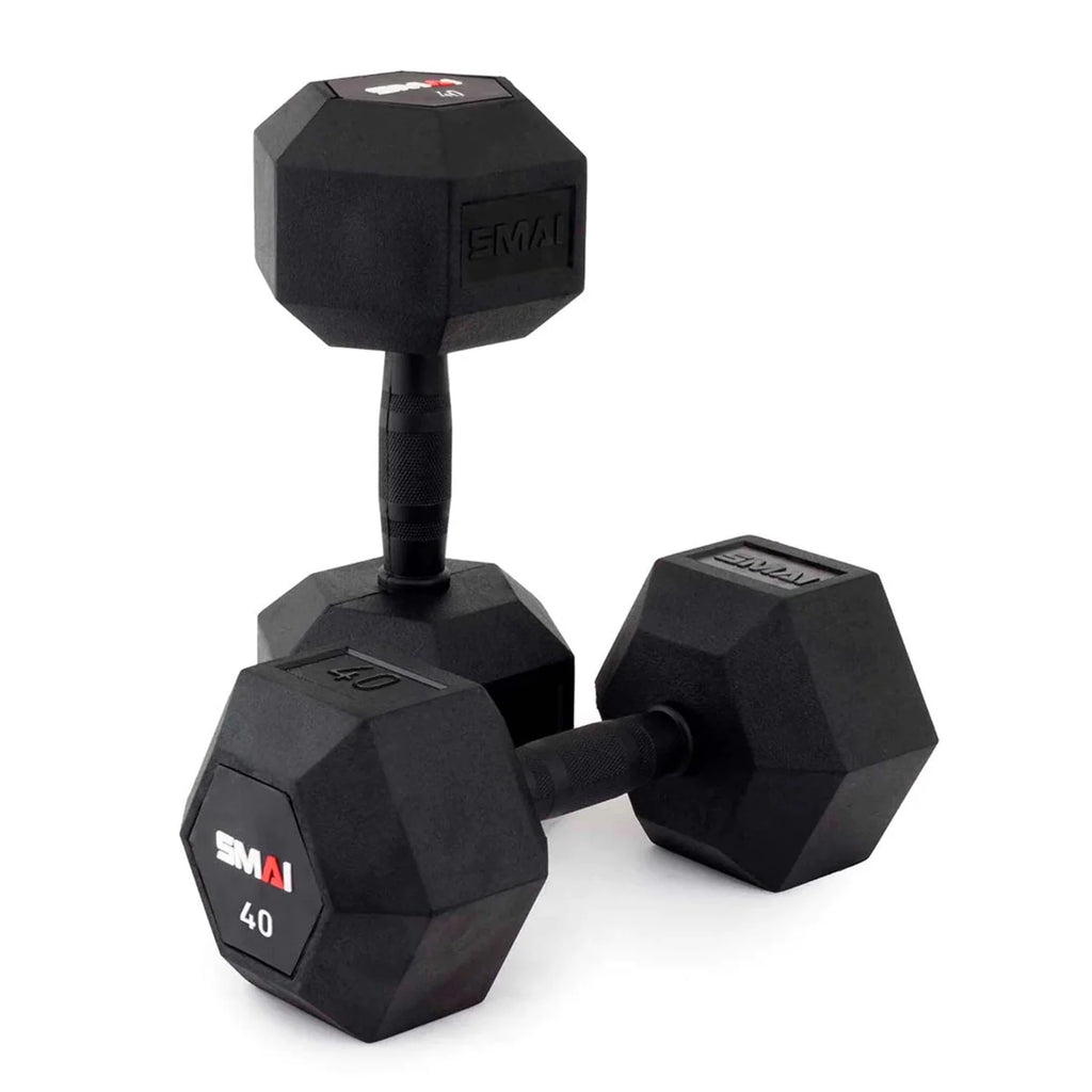 Rubber Hex Dumbbells (Pair) C10157