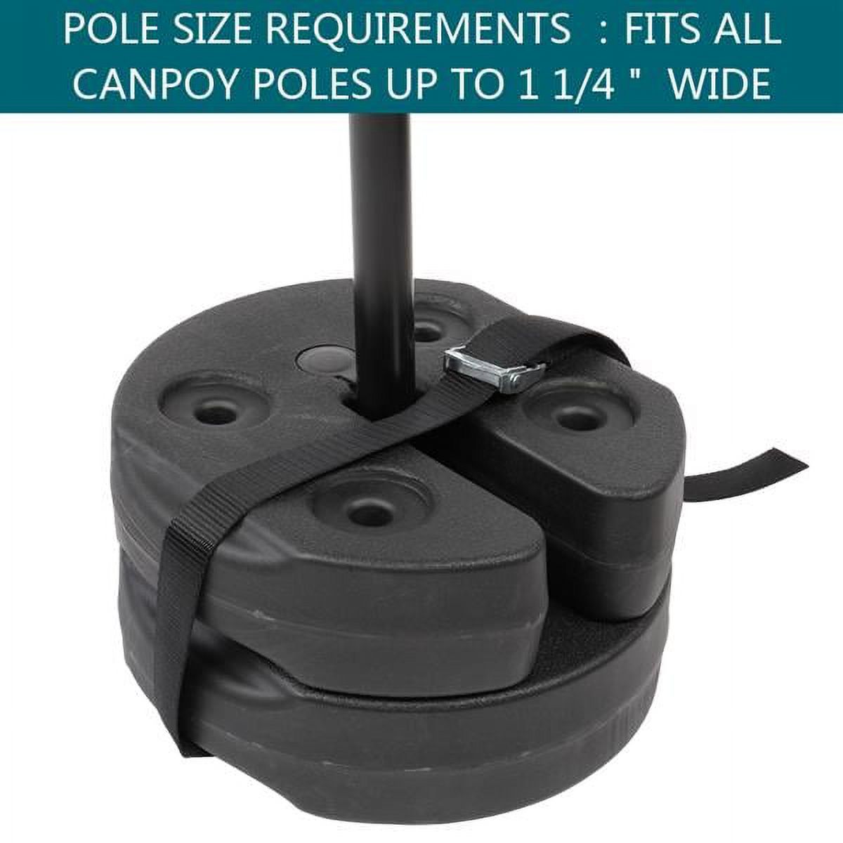 6pcs Canopy Water Fillable Weight Plates Black F4541