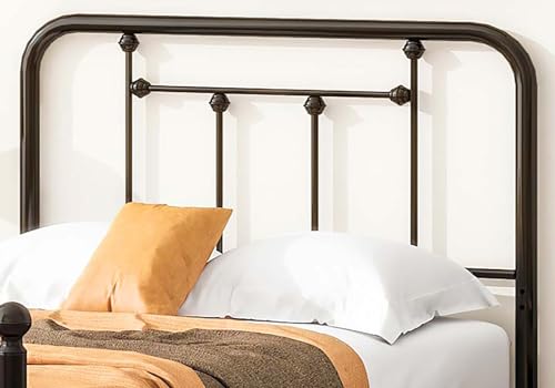 Twin Size Metal Headboard Black Steel G744532
