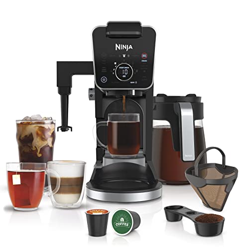 Single Serve Coffee Maker and Drip Coffee Machine, 12-Cup with K-Cup Combo, Includes Permanent Filter D344