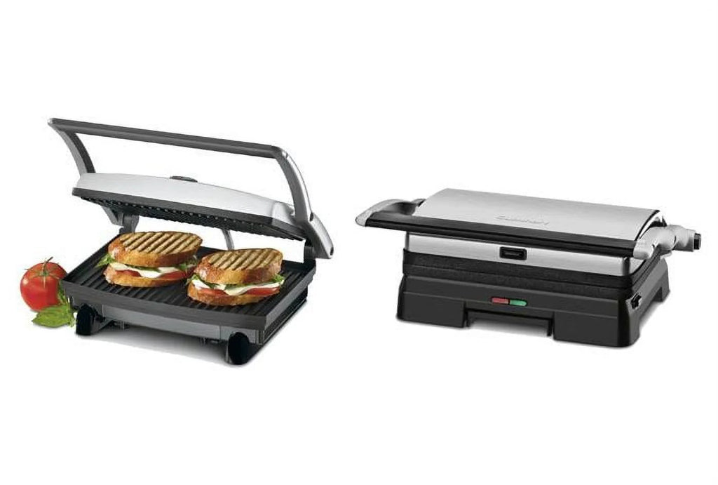 Electric Griddler Grill and Panini Press with Dishwasher Safe Plates B77549
