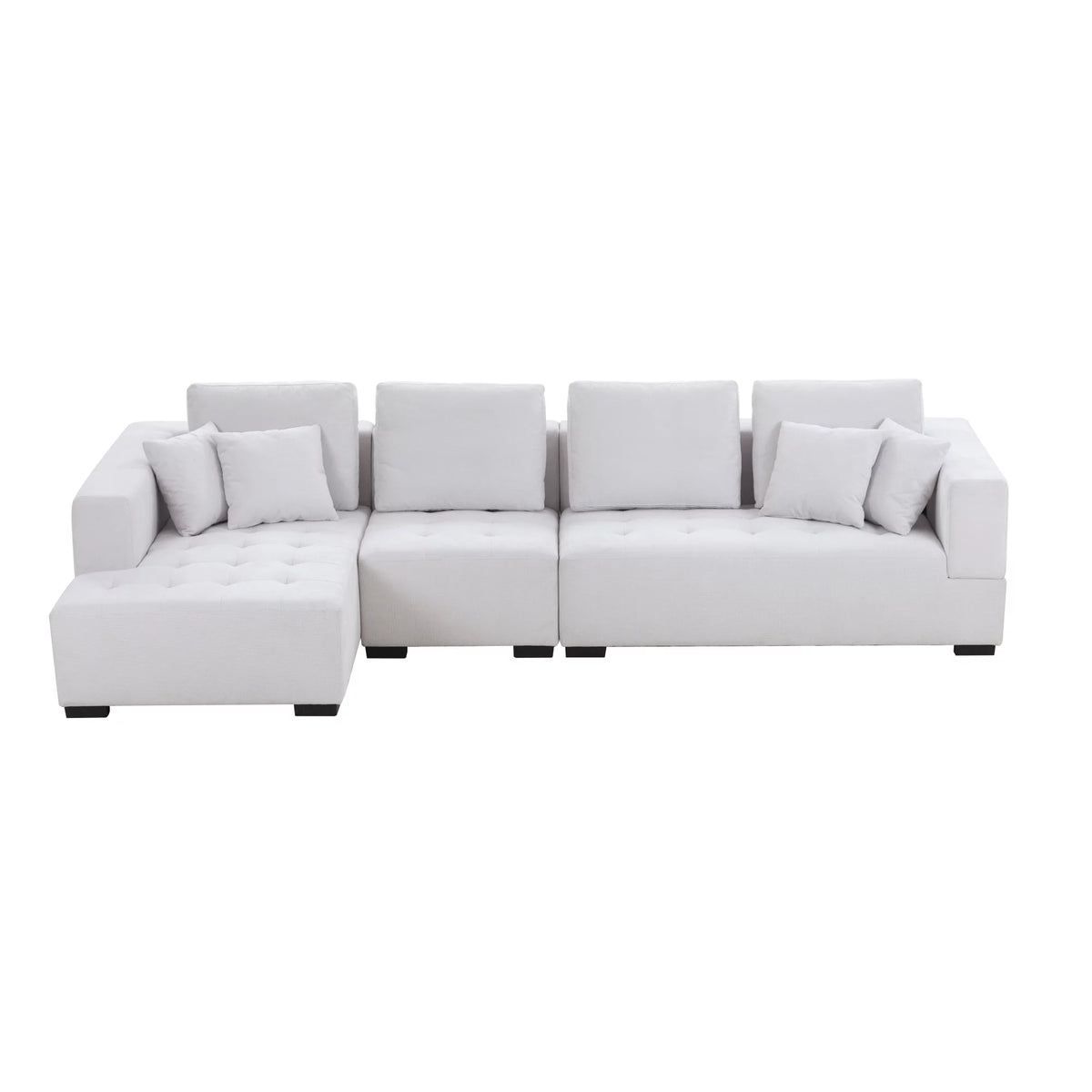 134'' Beige L-Shape Sectional Sofa Q11576