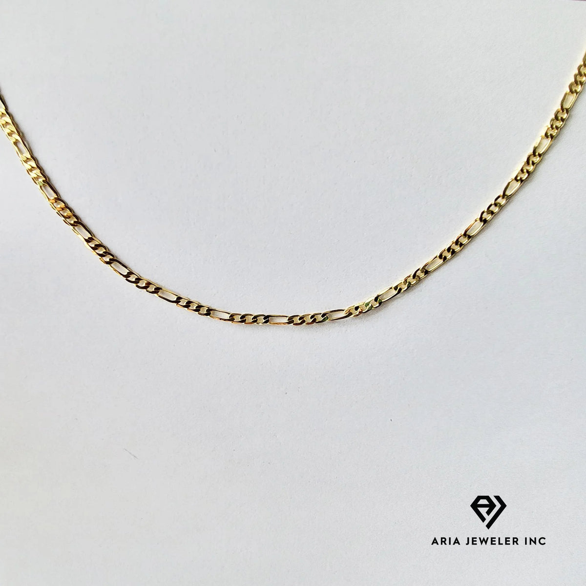 14k Gold Plated Horse Head Pendant Necklace with Figaro Chain A53290